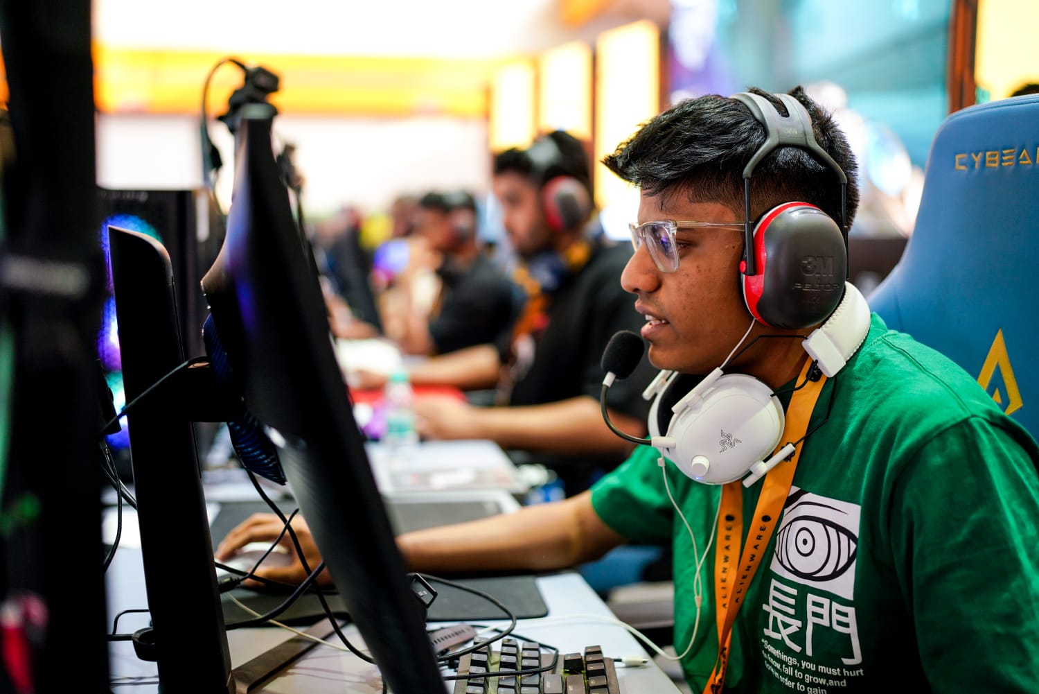 In action during competitive match